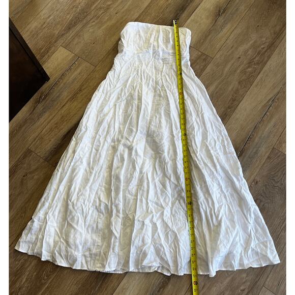 FAVORITE DAUGHTER Women's Favorite Linen Dress Size 10 In White - Picture 10 of 12